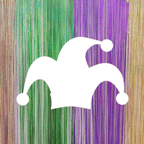 Mardi Gras 3 Black Modern Wood Framed Art Print by Kimberly, Allen