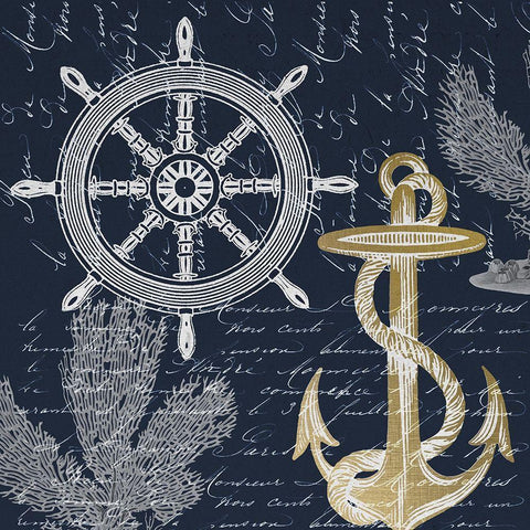 Sea Letters 2 White Modern Wood Framed Art Print by Kimberly, Allen