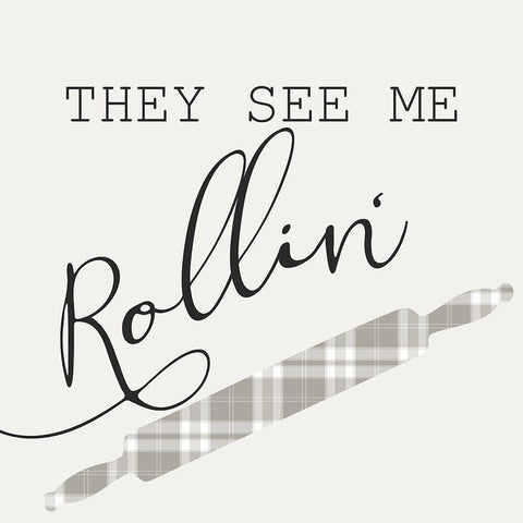 Rollin 1 Black Modern Wood Framed Art Print by Kimberly, Allen