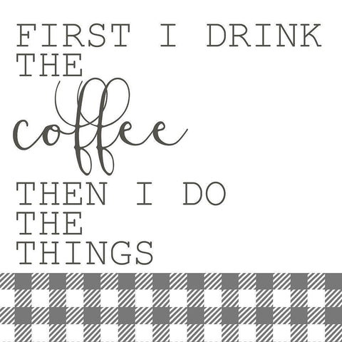 Rise and Grind 1 Black Modern Wood Framed Art Print with Double Matting by Kimberly, Allen