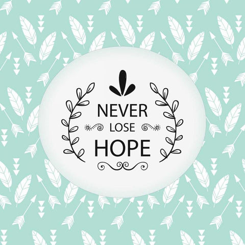 Never Lose Hope Black Modern Wood Framed Art Print by Allen, Kimberly
