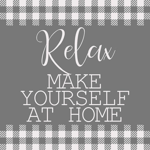 Make Yourself at Home Black Modern Wood Framed Art Print by Kimberly, Allen
