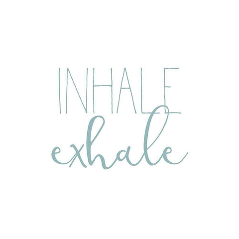 Inhale Exhale 2 Black Modern Wood Framed Art Print with Double Matting by Kimberly, Allen