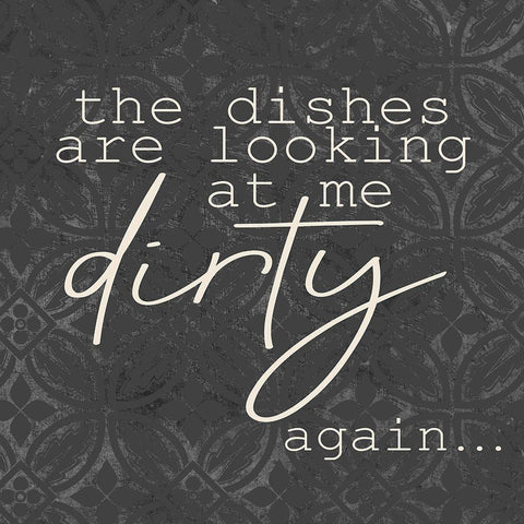 The Dishes Squared White Modern Wood Framed Art Print with Double Matting by Kimberly, Allen