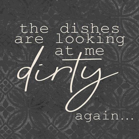 The Dishes Squared White Modern Wood Framed Art Print by Kimberly, Allen