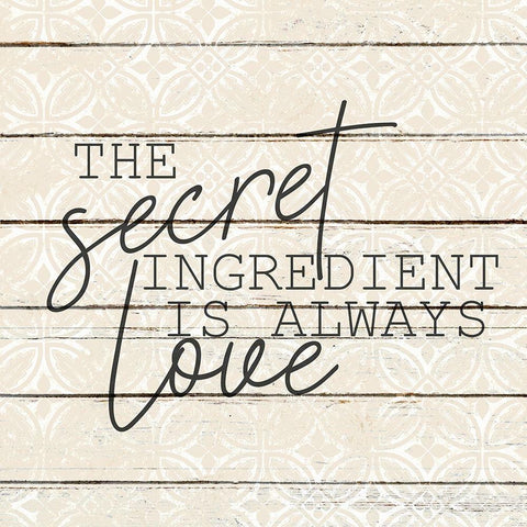 Secret Ingredient Squared Gold Ornate Wood Framed Art Print with Double Matting by Kimberly, Allen