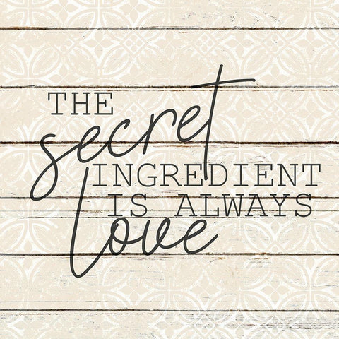 Secret Ingredient Squared Black Ornate Wood Framed Art Print with Double Matting by Kimberly, Allen