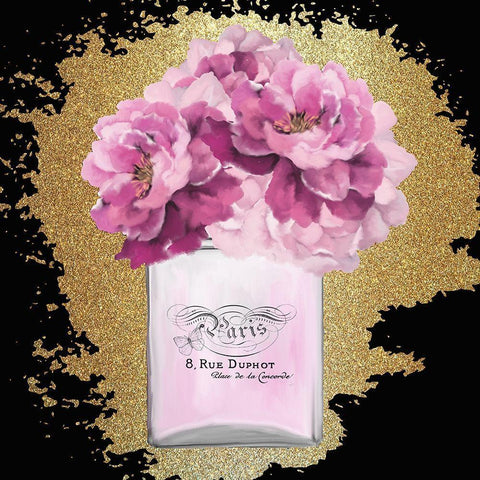 Scents of Paris 3 White Modern Wood Framed Art Print with Double Matting by Kimberly, Allen