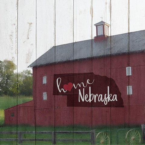 Home Nebraska Black Modern Wood Framed Art Print by Kimberly, Allen