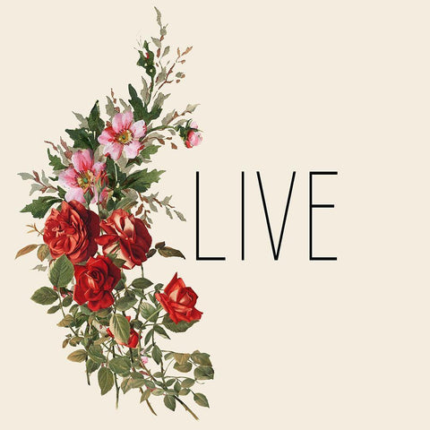 Live Laugh Love 3 White Modern Wood Framed Art Print with Double Matting by Kimberly, Allen
