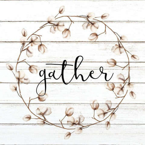 Cotton Gather 3 Gold Ornate Wood Framed Art Print with Double Matting by Kimberly, Allen