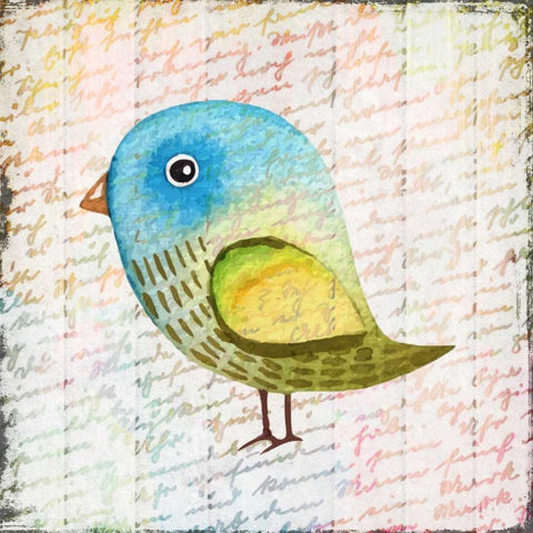 Chirping 2 Black Modern Wood Framed Art Print with Double Matting by Allen, Kimberly