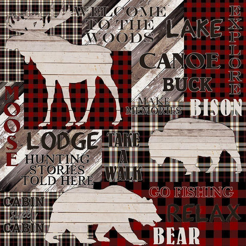 The Lodge Black Ornate Wood Framed Art Print with Double Matting by Kimberly, Allen