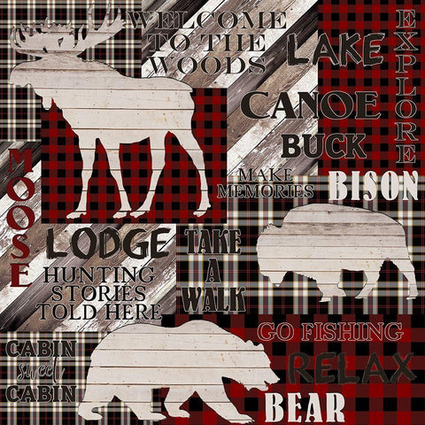 The Lodge Black Modern Wood Framed Art Print by Kimberly, Allen