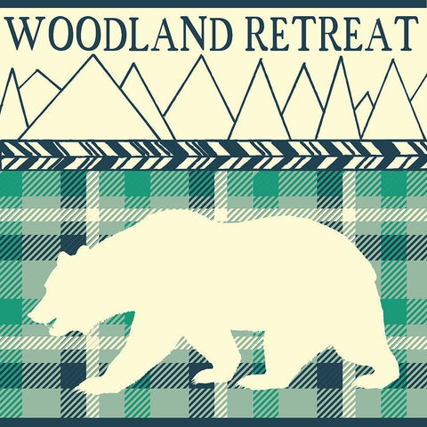 Welcome to The Woods 3 Black Modern Wood Framed Art Print with Double Matting by Kimberly, Allen