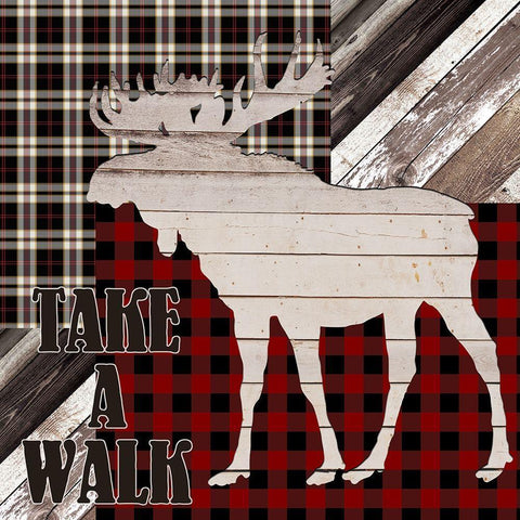 The Lodge 2 White Modern Wood Framed Art Print with Double Matting by Kimberly, Allen