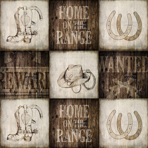 Home on the Range 3 White Modern Wood Framed Art Print with Double Matting by Kimberly, Allen