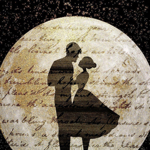 Dancing in the Moonlight White Modern Wood Framed Art Print by Kimberly, Allen