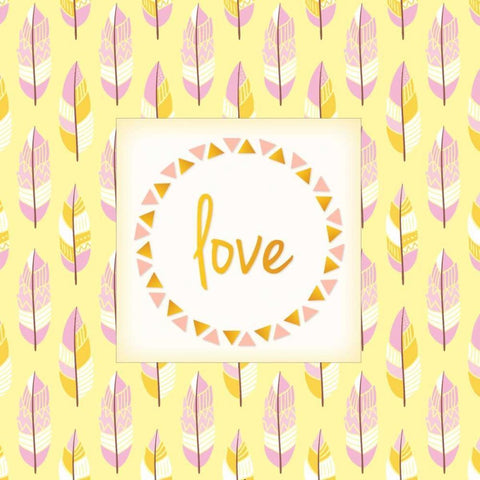 Boho Love White Modern Wood Framed Art Print with Double Matting by Allen, Kimberly