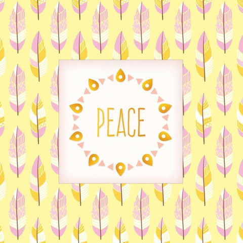 Boho Peace Gold Ornate Wood Framed Art Print with Double Matting by Allen, Kimberly