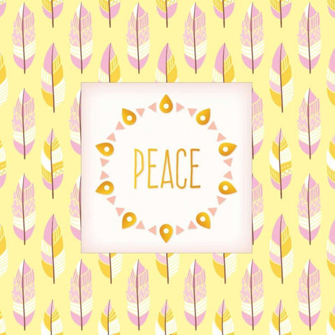 Boho Peace Black Ornate Wood Framed Art Print with Double Matting by Allen, Kimberly