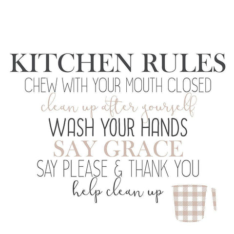 In The Kitchen E Black Modern Wood Framed Art Print by Kimberly, Allen