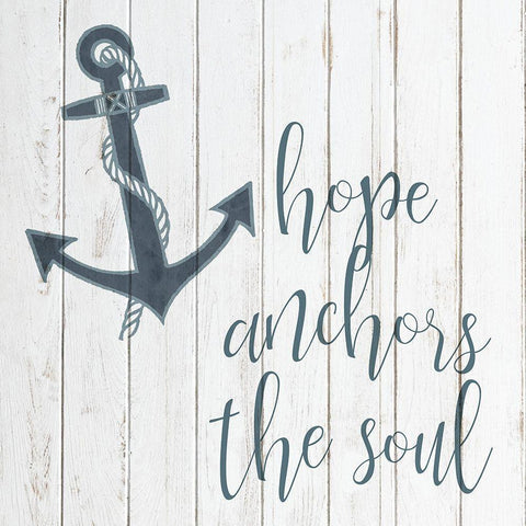 Anchor Lighthouse 1 Black Modern Wood Framed Art Print by Kimberly, Allen