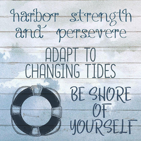 Lessons From The Ocean 2 Black Modern Wood Framed Art Print with Double Matting by Kimberly, Allen