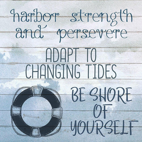 Lessons From The Ocean 2 White Modern Wood Framed Art Print with Double Matting by Kimberly, Allen