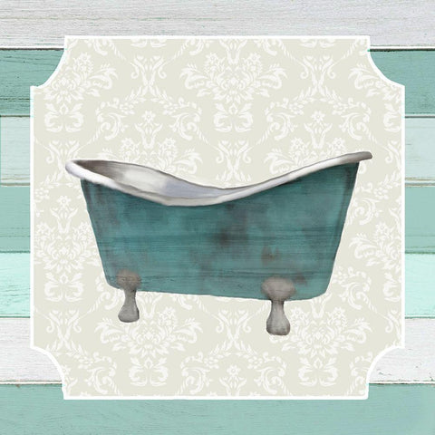 Bubble Bath 3 White Modern Wood Framed Art Print by Kimberly, Allen