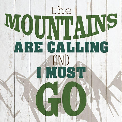 The Mountains 1 Black Modern Wood Framed Art Print with Double Matting by Kimberly, Allen