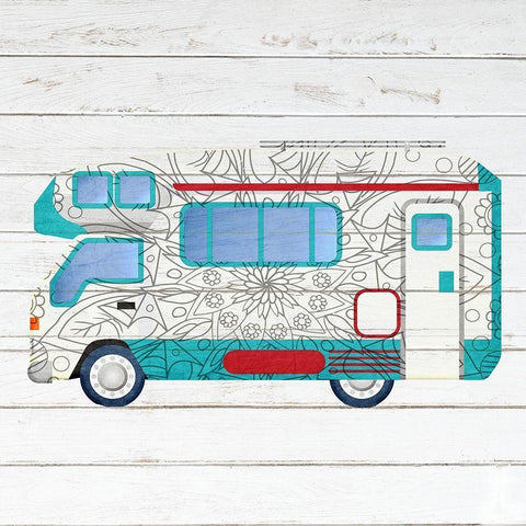 Camper Life 2 White Modern Wood Framed Art Print by Kimberly, Allen