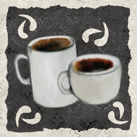 Coffee Life 4 White Modern Wood Framed Art Print by Kimberly, Allen
