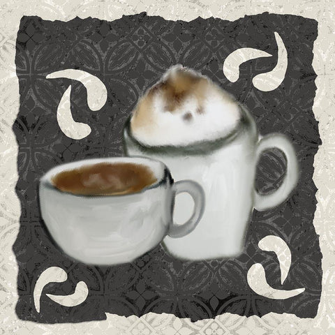 Coffee Life 5 Black Modern Wood Framed Art Print by Kimberly, Allen