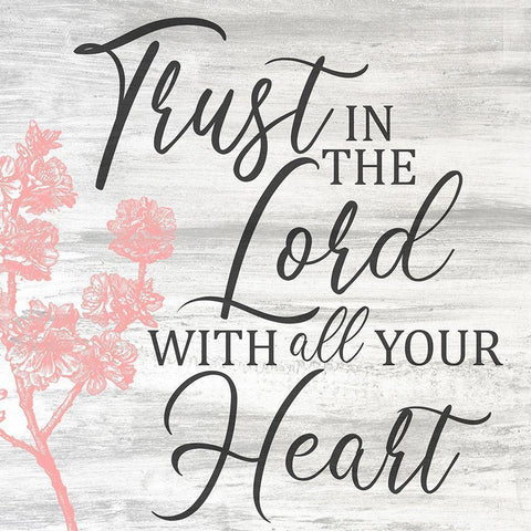 Trust In The Lord Gold Ornate Wood Framed Art Print with Double Matting by Kimberly, Allen