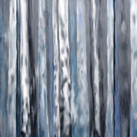 Forest of Blue White Modern Wood Framed Art Print by Kimberly, Allen