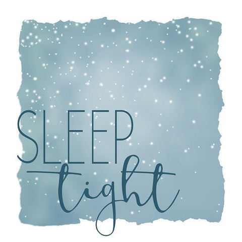 Sleep Tight 1 Blue Black Modern Wood Framed Art Print by Kimberly, Allen