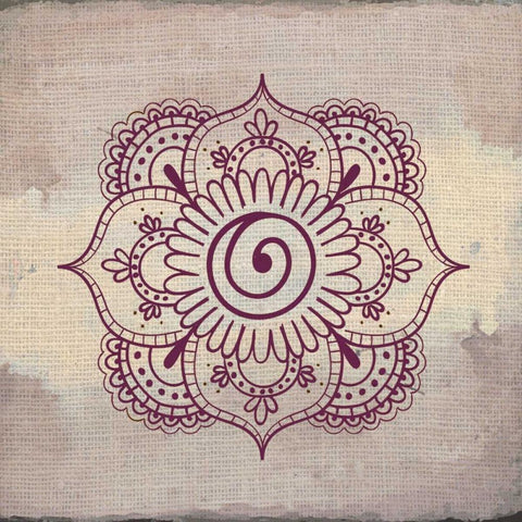 Lovely Henna 1 Gold Ornate Wood Framed Art Print with Double Matting by Allen, Kimberly