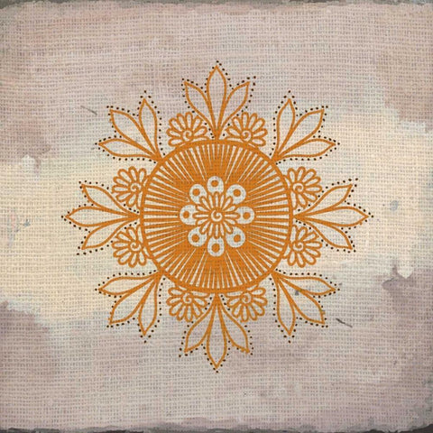 Lovely Henna 3 White Modern Wood Framed Art Print with Double Matting by Allen, Kimberly
