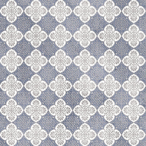 Azure Pattern 1 White Modern Wood Framed Art Print by Kimberly, Allen