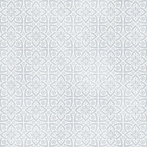 Azure Pattern 2 White Modern Wood Framed Art Print with Double Matting by Kimberly, Allen