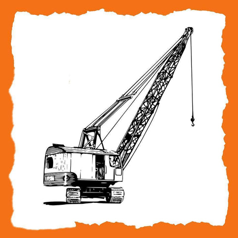 Warning 1 Black Modern Wood Framed Art Print with Double Matting by Kimberly, Allen