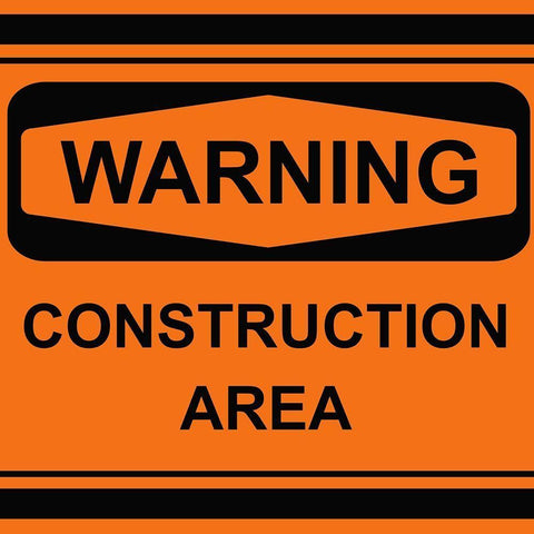 Warning 2 Black Ornate Wood Framed Art Print with Double Matting by Kimberly, Allen