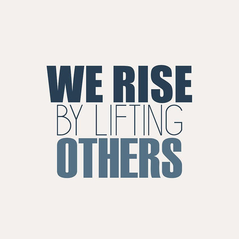 We Rise Black Modern Wood Framed Art Print with Double Matting by Kimberly, Allen