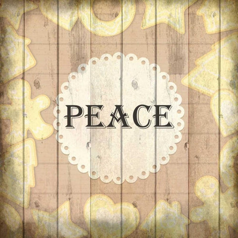 Christmas Peace White Modern Wood Framed Art Print with Double Matting by Allen, Kimberly
