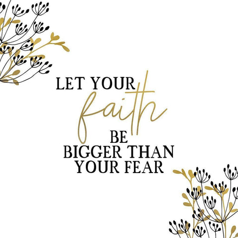 Your Faith Square Black Ornate Wood Framed Art Print with Double Matting by Kimberly, Allen
