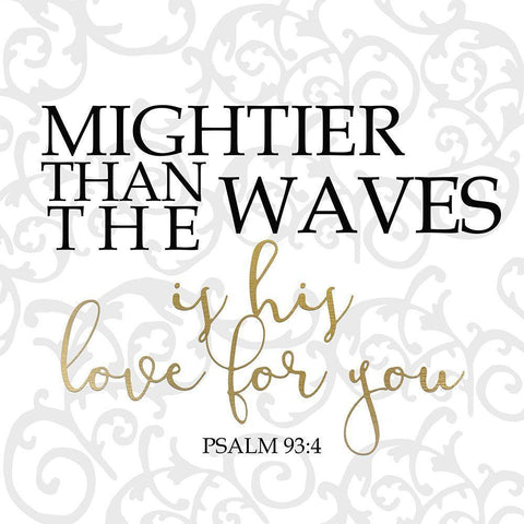 His Love Square Black Modern Wood Framed Art Print by Kimberly, Allen