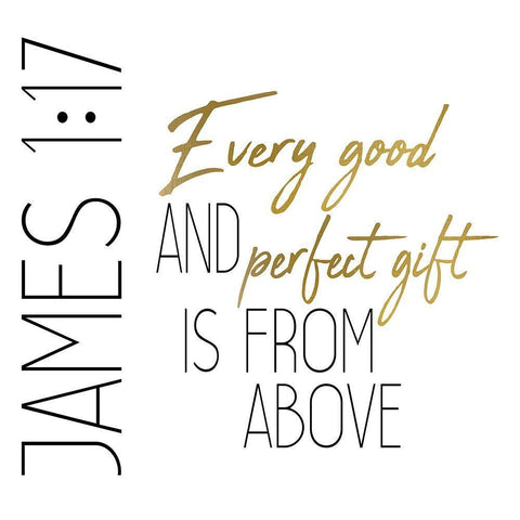 Every Good and Perfect Square Black Ornate Wood Framed Art Print with Double Matting by Kimberly, Allen