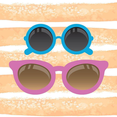 Sunglasses 2 Black Modern Wood Framed Art Print by Kimberly, Allen
