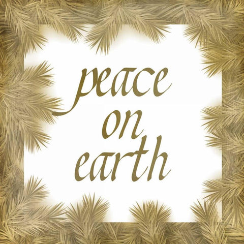 Peace on Earth White Modern Wood Framed Art Print by Allen, Kimberly